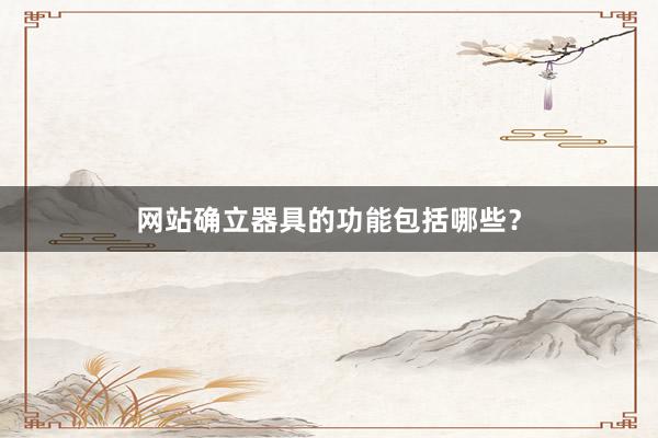 网站确立器具的功能包括哪些？